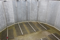 Bundbeluftning i rund element tank