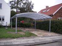 Stål Carport med buet tag